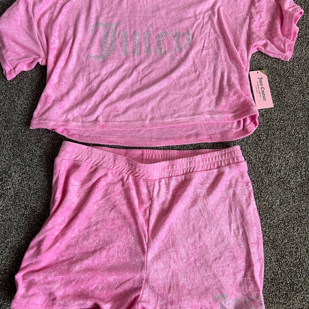 Juicy Couture Pink Terry Lounge Set